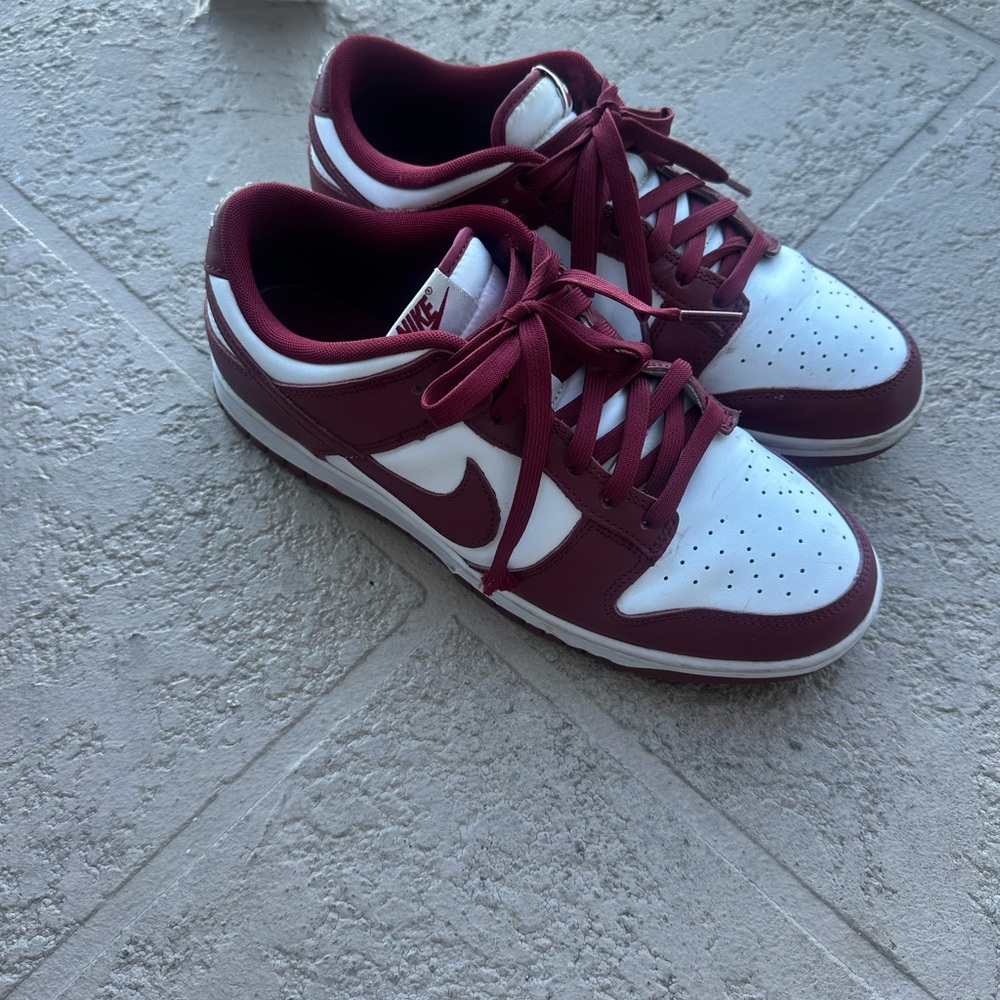 Nike Men's Sneakers - Maroon and White